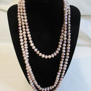 Share AMAZING OPERA LENGTH PEARLS IN BEAUTIFUL SHADES OF PINK~Approx. 31 1/2" lo